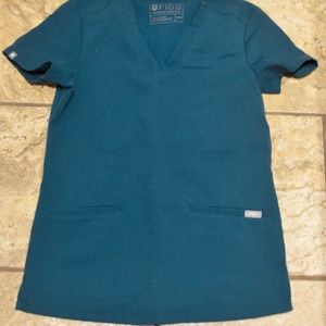 FIGS Casma scrub tops Carribean Blue